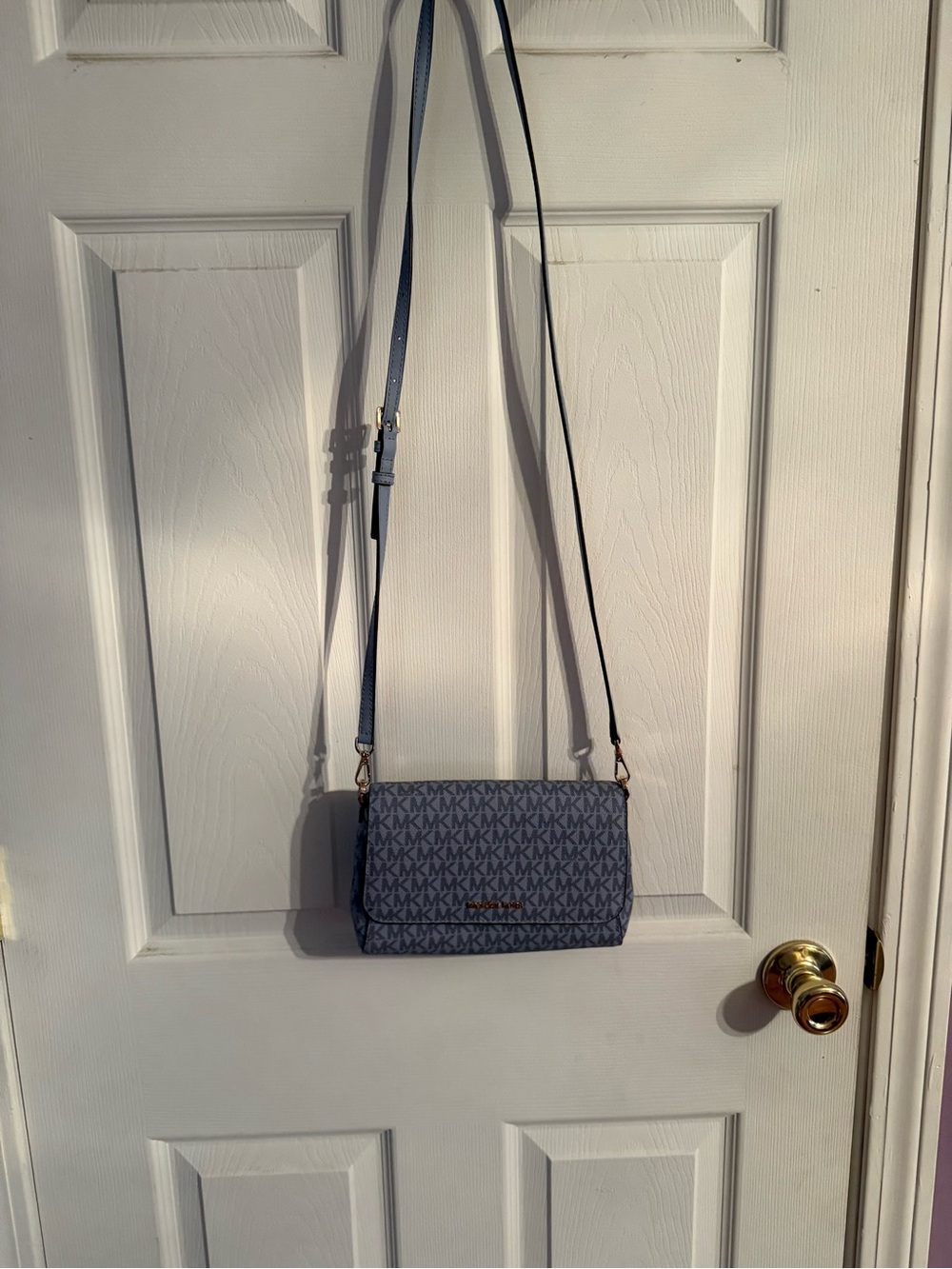 Michael Kors Light Blue Signature Logo Crossbody